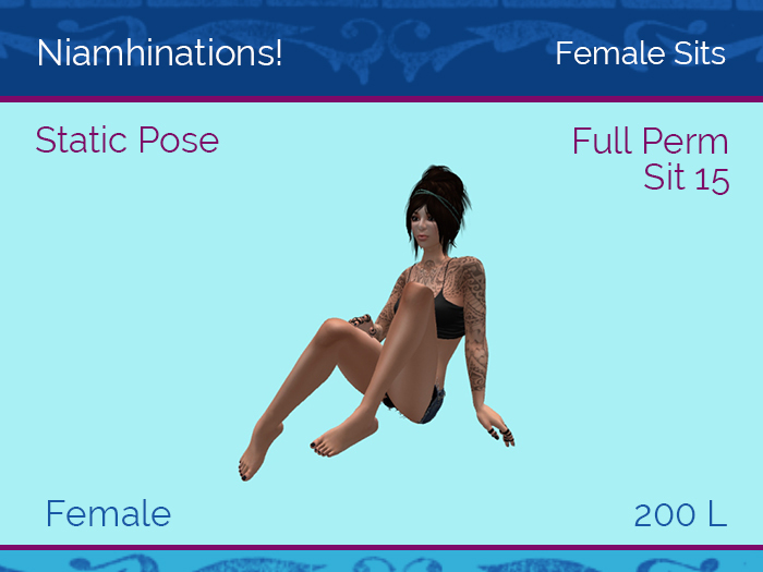 Sits - OOO - Female - Full Perm Poses & Animations from Niamhinations!