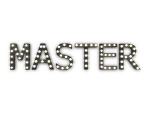 [Px] "MASTER" Illuminated Light Bulbs Sign
