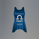 Blue Libra Zodiac Mesh Tank Top