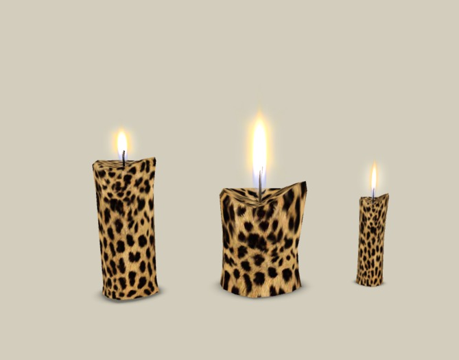 Three Burning Candles - Leopard