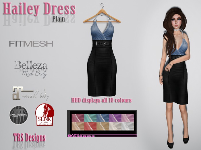 Hailey Dress Plain With Hud