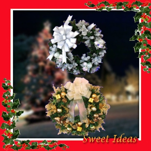 Sweet Ideas * Xmas Wreaths Set - Gold/Silver Splendor (Boxed)