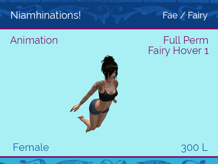 Fae, Fairy, Faery - Hover 1 - Female - Full Perm Poses & Animations from Niamhinations!
