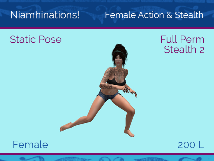 Action & Stealth - Stealth 2 - Female - Full Perm Poses & Animations from Niamhinations!
