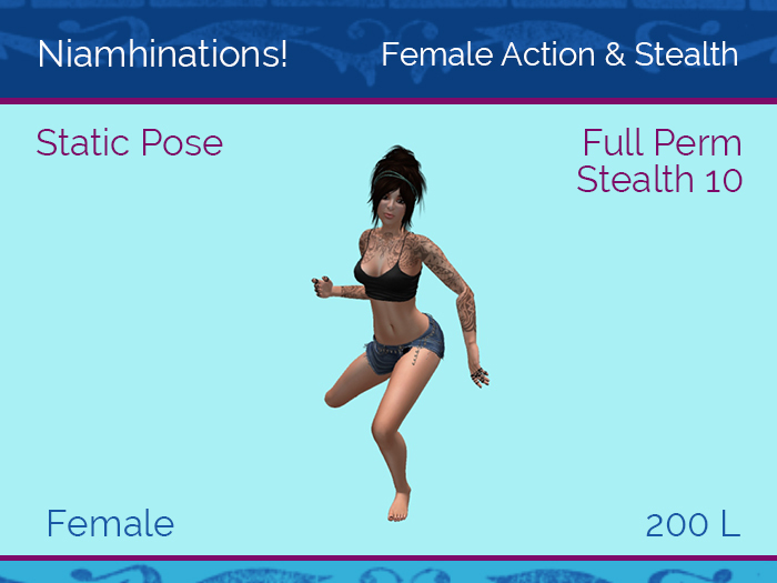 Action & Stealth - Stealth 10 - Female - Full Perm Poses & Animations from Niamhinations!
