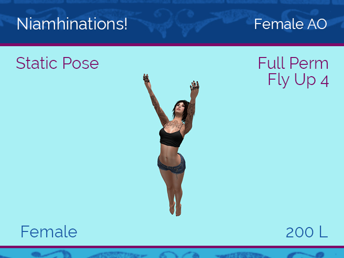 AO - Fly Up 4 - Female - Full Perm Poses & Animations from Niamhinations!