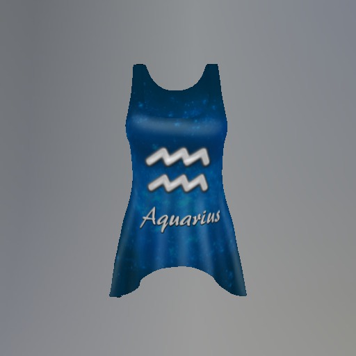 Blue Aquarius Zodiac Mesh Tank Top