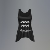 Charcoal Aquarius Zodiac Mesh Tank Top