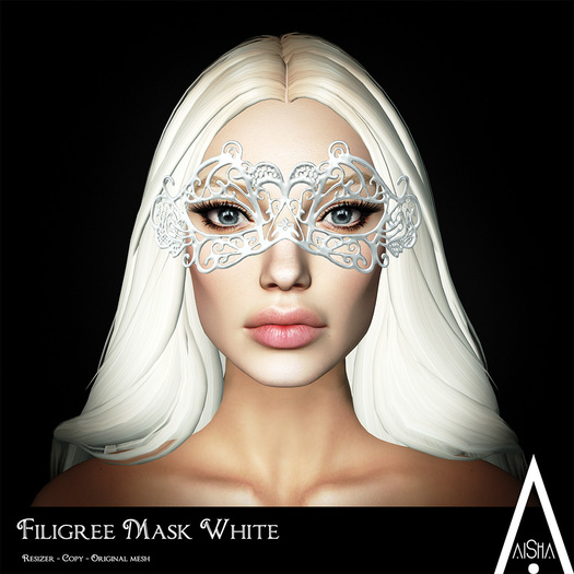 .AiShA. Filigree Mask White