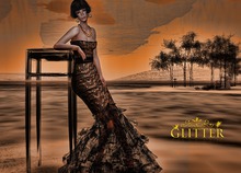 *GLITTER* MAJESTIC GOWN MESH CARAMEL - TWO VERSIONS