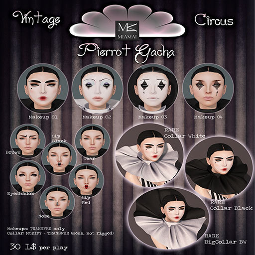 Miamai_CDS_Pierrot BigCollar BW RARE