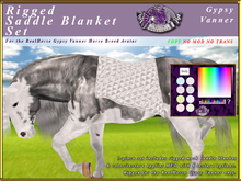 *E* Rigged Saddle Blanket Set  [BOXED] RH Gypsy Vanner