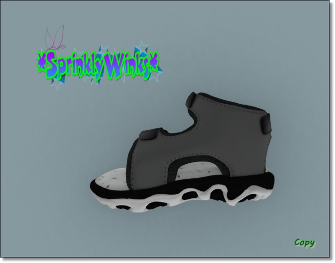 *S*W* Black/Grey Sandals (TD)