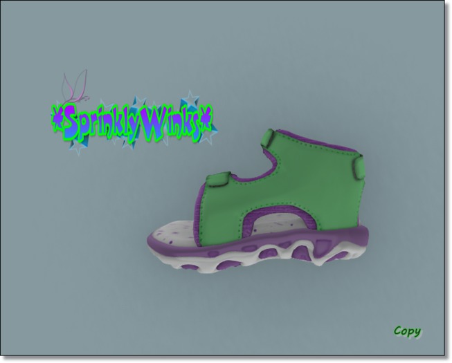 *S*W* Purple/Green Sandals (TD)