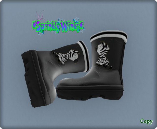 *S*W* Zebra RainBoots (TD)
