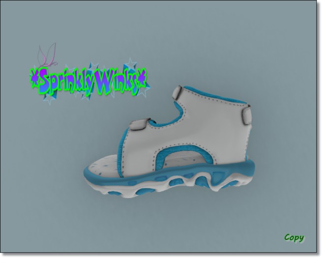 *S*W* White/Blue  Sandals (TD)