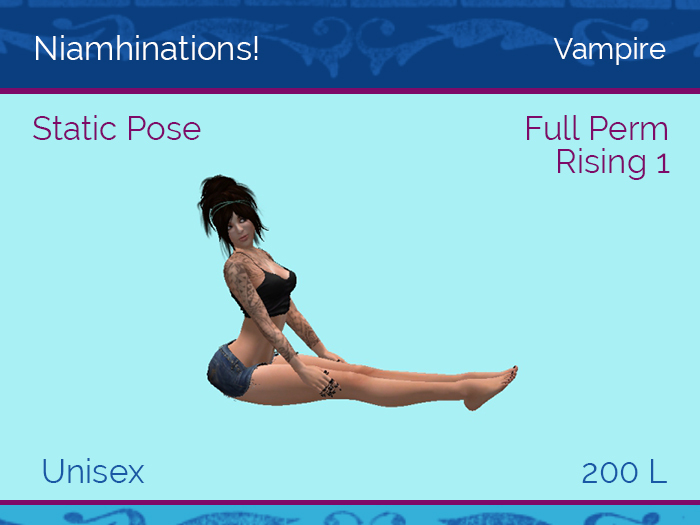 Halloween, Horror - Vamp Female Rising 1 - Full Perm Poses & Animations from Niamhinations!