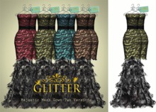 *GLITTER* MAJESTIC GOWN MESH MINT - TWO VERSIONS