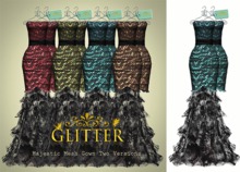 *GLITTER* MAJESTIC GOWN MESH TEAL - TWO VERSIONS