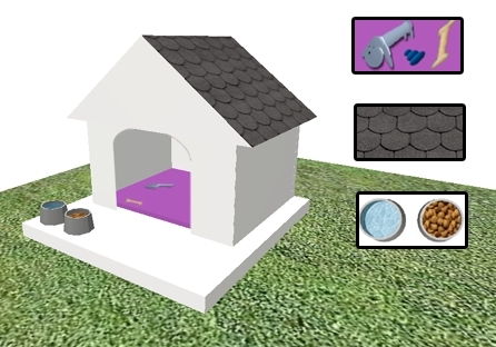 Dog House Large Breed White