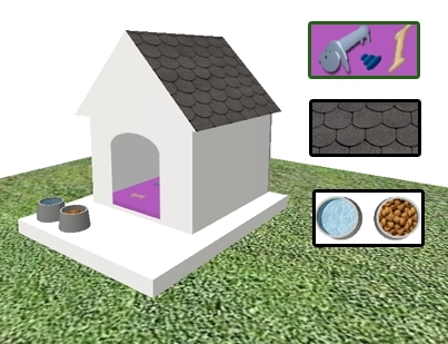 Dog House Small Breed White