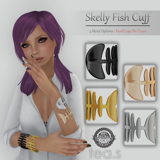 [tea.s] Skelly Fish Cuff - Full Set