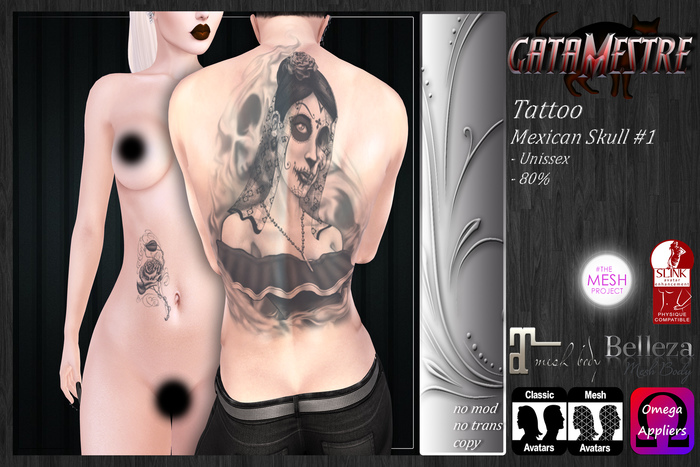 ::GATAMESTRE:: Tattoo Mexican Skull #1