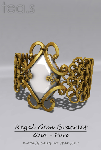 [tea.s] Regal Gem Bracelet Gold - Pure