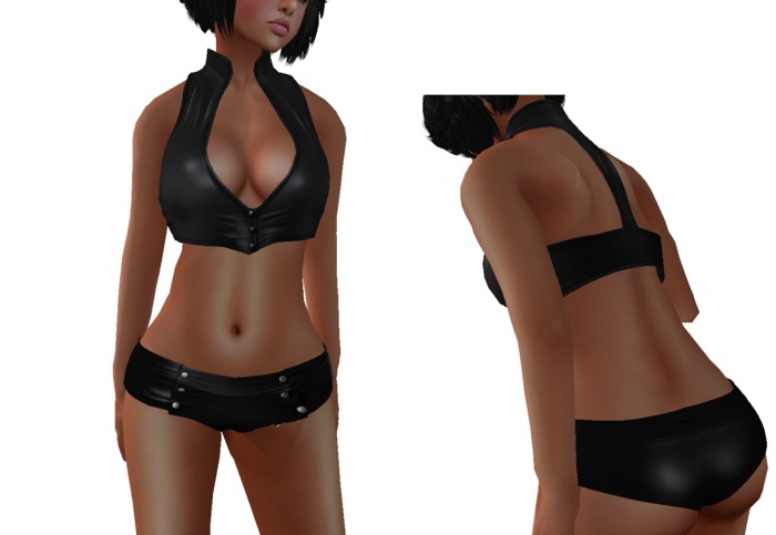 Top and Booty Short Set 100% Mesh