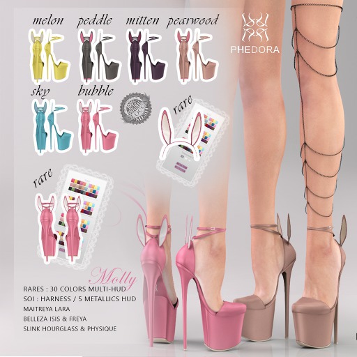 PHEDORA / Molly heels ( Melon )