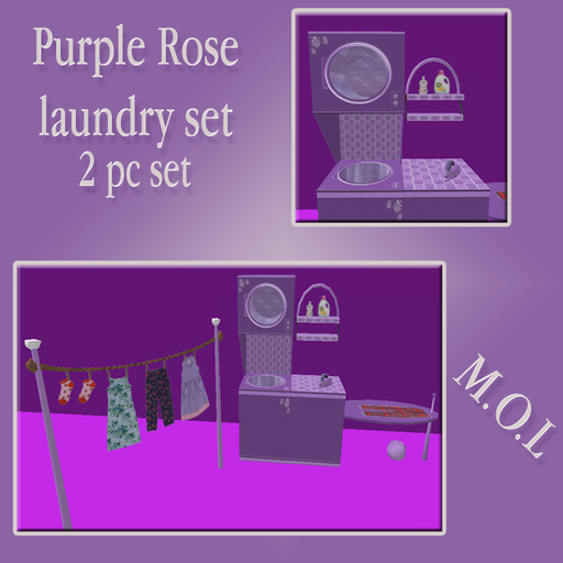 *M.OL.* Purple Rose laundry set ic