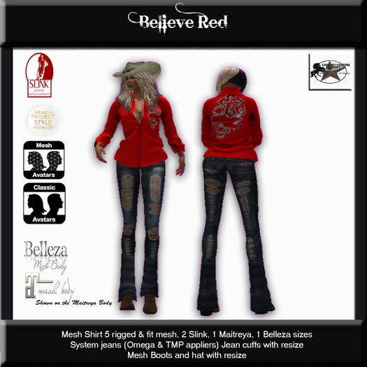 Country Couture Believe Red