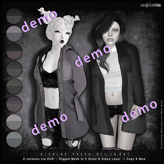 [ bubble ] Bicolor Parka DEMOS