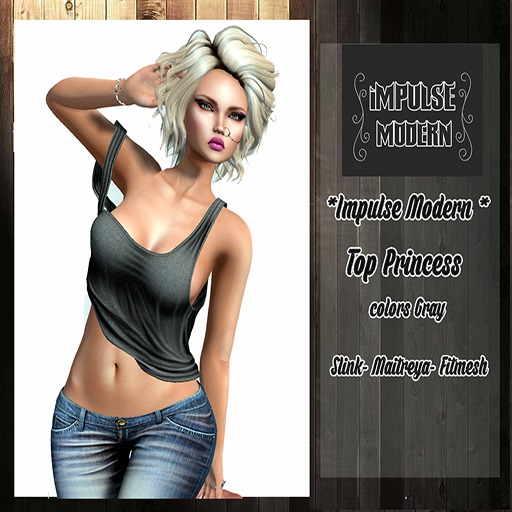 *Impulse Modern* Top  Princess    GREY