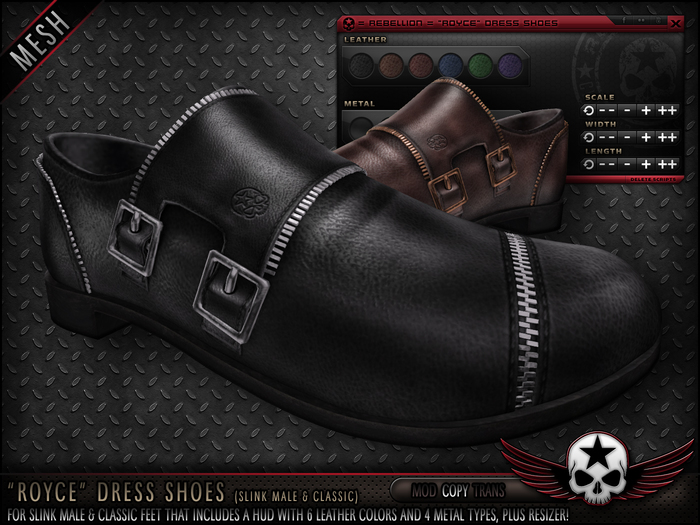 = REBELLION = "ROYCE" DRESS SHOES
