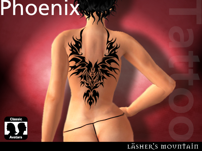 Phoenix - Upper Body (back) Tribal Tattoo