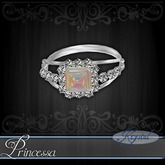 ::: Krystal ::: Princessa - Ring - Platinum - Sunrise