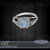 ::: Krystal ::: Princessa - Ring - Platinum - Arctic Prism