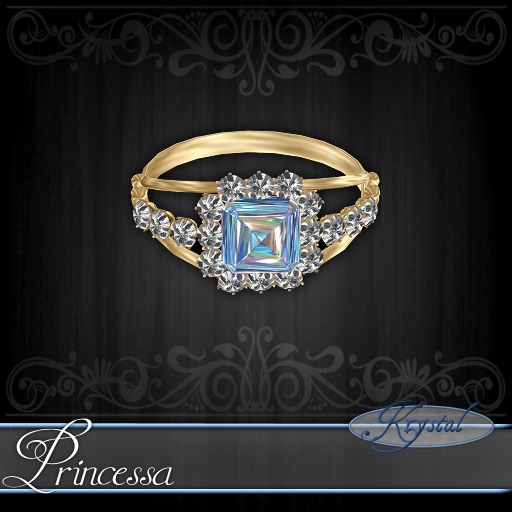 ::: Krystal ::: Princessa - Ring - Gold - Arctic Prism