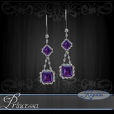 ::: Krystal ::: Princessa - Earrings - Platinum - Quasar