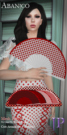 *Isa ProJects*Abanico Lunares Rojos