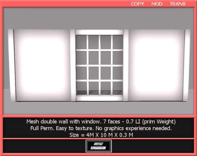 Mesh Double Wall W Window- Boxed