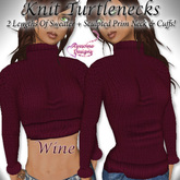 *Awesome Designs Knit Turtleneck In Wine