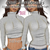 *Awesome Designs Knit Turtleneck In Platinum Silver