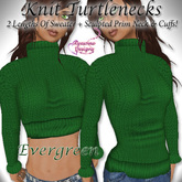 *Awesome Designs Knit Turtleneck In Evergreen