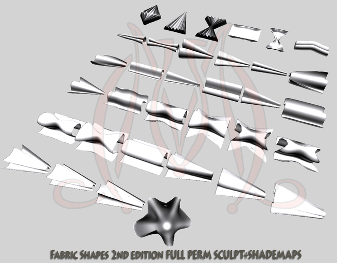Fabric shapes 2nd edition FULL PERM SCULPT SHADEMAPS Ruffles