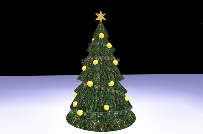 Christmas tree sculpted decor 2 cl3907