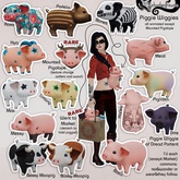 Schadenfreude Mounted Pigalope Piggie Wiggie RARE