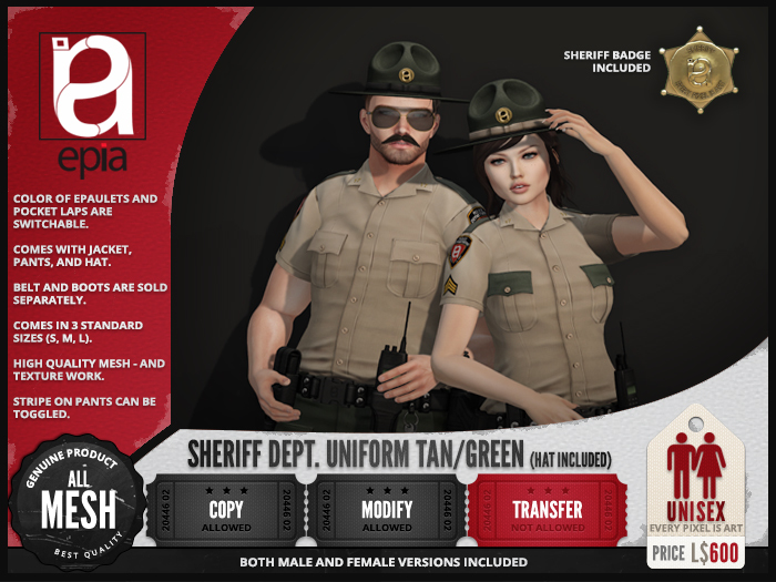 (epia) - Sheriff Dept. Uniform TAN/GREEN