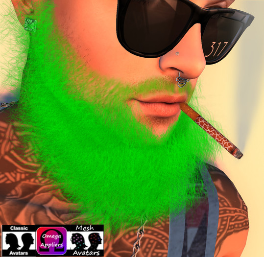 9.) The Winning Man Beard_In Stark Lime_by 317